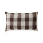 H Kliving Vineyard Brown Woven Check Cushion, thumbnail 2 of 4
