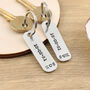 Couples Anniversary Gift Pair Of Personalised Keyrings, thumbnail 4 of 7