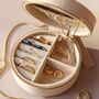 Sun And Moon Embroidered Round Jewellery Case, thumbnail 4 of 12