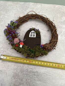 Fairy Door Dried Flower Wreath, 4 of 6