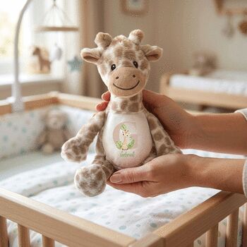 Personalised Alphabet Giraffe Teddy Bear – New Baby, 1st Birthday Gift, 3 of 7