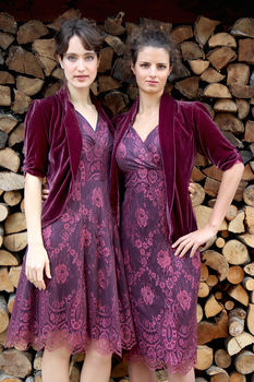 Bespoke Bridesmaid Dresses In Rosewood Lace, 2 of 7