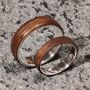 Silver And European Walnut Ring, thumbnail 4 of 6
