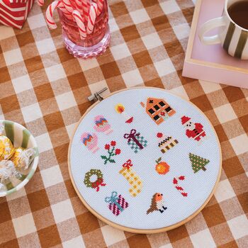 Colourful Christmas Cross Stitch Kit, 9 of 11