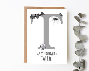 Personalised Kids Halloween Card Spooky, 2 of 5