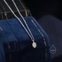 Genuine Milky Jade Oval Necklace In Sterling Silver, thumbnail 6 of 11