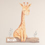 Personalised Giraffe Wall Sticker For Little Boy Or Girls Room Nursery Gift For Children, thumbnail 2 of 2