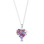 Purple Haze Real Flower Heart Pendant Necklace, thumbnail 2 of 11