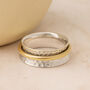 Personalised Sterling Silver And Brass Spinner Ring, thumbnail 3 of 9