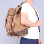 Canvas Backpack With Leather Detail, thumbnail 11 of 12
