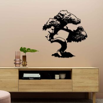 Modern Bonsai Tree Wall Art Wooden Home Decor, 4 of 10