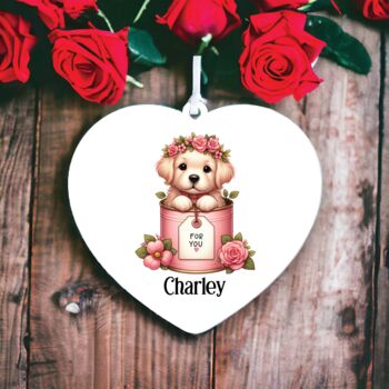 Personalised Golden Retriever Love Decoration, 2 of 2