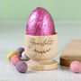 Personalised Name Botanical Wooden Egg Cup, thumbnail 6 of 6