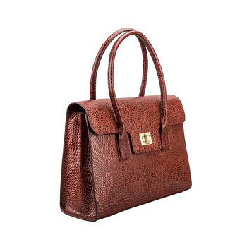 Ladies Luxury Leather Business Bag 'Fabia Croco', 5 of 9