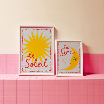 Le Soleil Illustrated Sun Giclee Print, 6 of 11