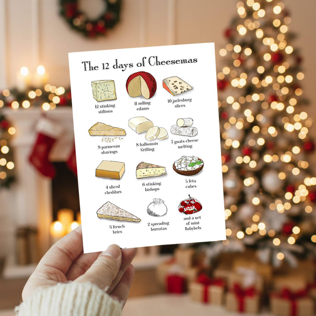 The 12 Days Of Cheesemas Christmas Card, 1 of 3