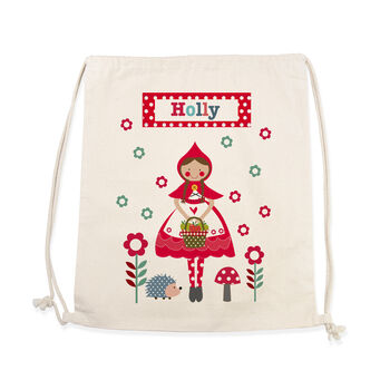 Personalised Little Red Riding Hood Cotton Nursery Bag, 2 of 2