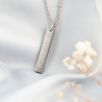 Roman Numeral Bar Necklace, 2 of 11