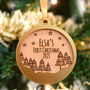 Baby's First Christmas Personalised Wooden Decoration, thumbnail 10 of 12