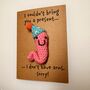 Funny Party Worm Crochet Birthday Card Handmade, thumbnail 1 of 10