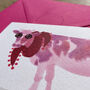 Fuchsia Pink Cow Illustrated Blank Greeting Card, thumbnail 7 of 11