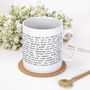 Titanic Movie Plot Mug, Film Lover Gift, thumbnail 1 of 5
