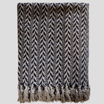 Chevron Recycled Surplus Cotton Throw, 3 of 3