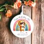 Personalised Cute Child Tiger Rainbow Decoration Gift, thumbnail 1 of 2