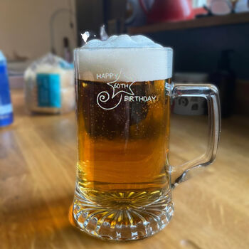 60th Birthday Stein Beer Glass, 3 of 5