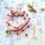 Pink Cord Bumble Bee Polka Dots Dog Bandana, thumbnail 2 of 5