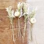 Set Of White And Natural Dried Flower Place Settings, thumbnail 2 of 3