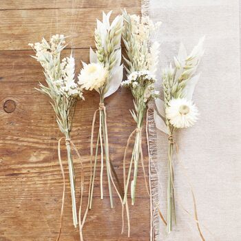 Set Of White And Natural Dried Flower Place Settings, 2 of 3