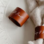 Set Of Two Personalised Leather Napkin Rings, thumbnail 5 of 8