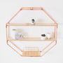 Copper Octagon Shelf Wall Hanging, thumbnail 2 of 6