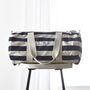 Personalised Striped Holdall | Navy, thumbnail 1 of 2