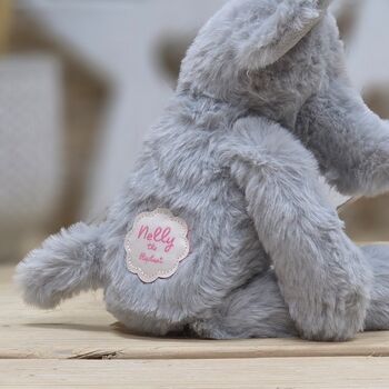 Nelly The Long Leg Light Grey Elephant Soft Toy, 3 of 3