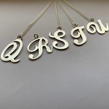 Personalised Mother And Child Silver Initial Necklaces, 9 of 11