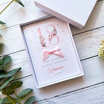 Personalised 18th Birthday Card In Pink, 7 of 12