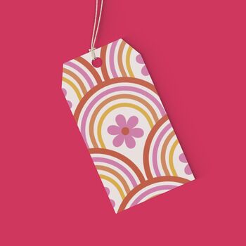 Cosmos Pink Flower Gift Wrap Set, 3 of 7