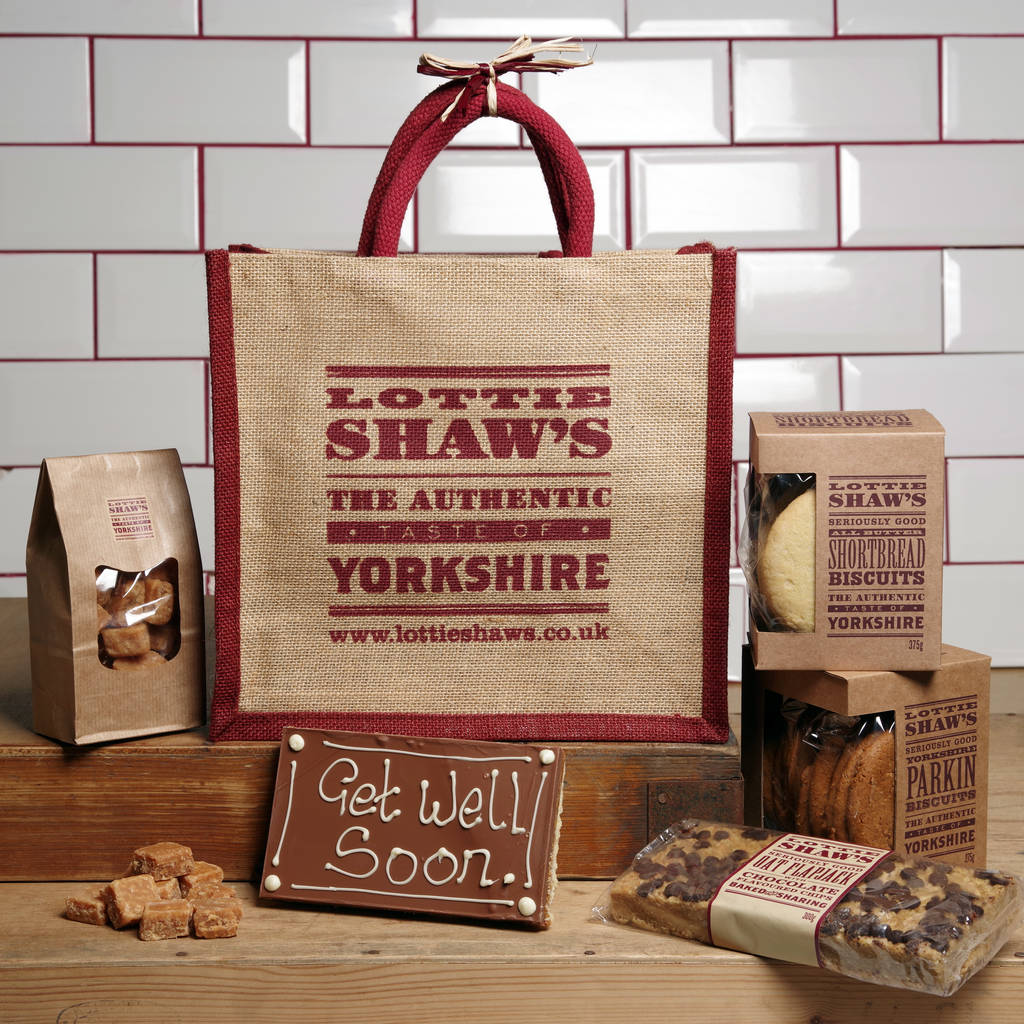 get well soon gift bag of treats by lottie shaw's
