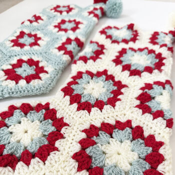 Set Of Two Christmas Stocking Crochet Kit, 4 of 6