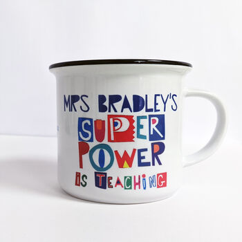 Personalised Superpower Teacher Mug, 4 of 5