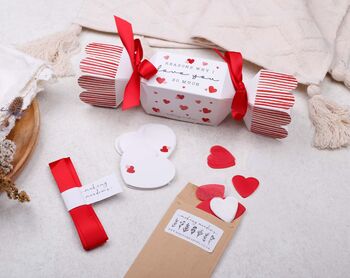 Reasons Why I Love You Surprise Cracker, Red Heart Diy Kit, 5 of 5