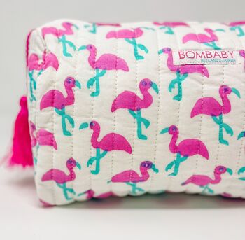 Handmade Flamingo Wash Bag, 3 of 6