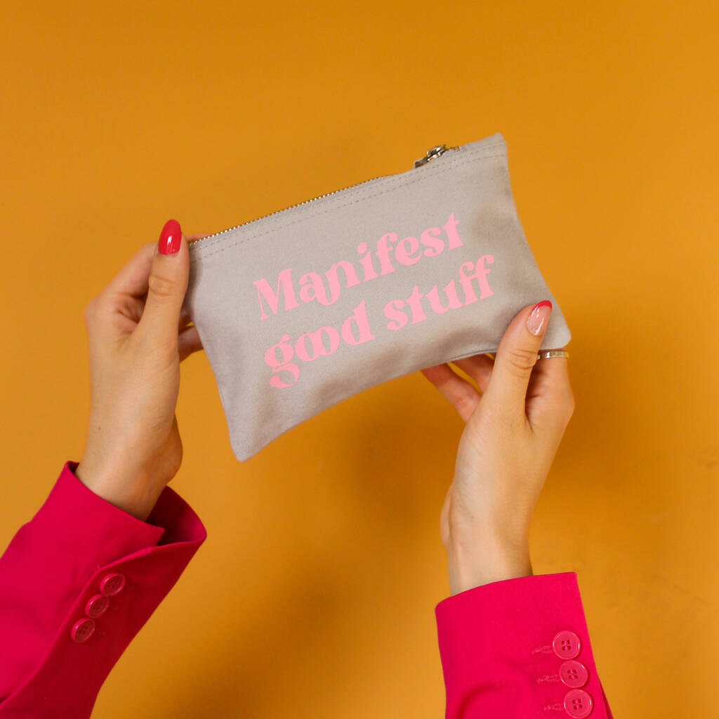 Manifest Good Stuff Slogan Make Up Bag, 1 of 3