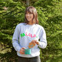 Neon Rainbow Fa La La Christmas Sweatshirt Jumper, thumbnail 3 of 6