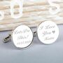 Personalised 'Let's Do This' Wedding Cufflinks, thumbnail 1 of 4