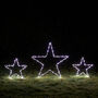 Three Dual LED Osby Star Christmas Stake Lights, thumbnail 3 of 3