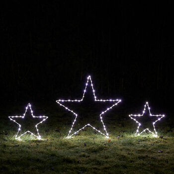 Three Dual LED Osby Star Christmas Stake Lights, 3 of 3