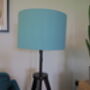 Honeycomb Pattern Lampshade In Cornflower Blue, thumbnail 2 of 5